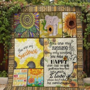 Vb Elephan Sunflower 2303 1 Quilt Blanket  Quilt